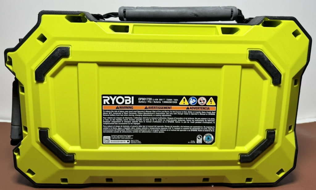 RYOBI 80V 10.0 Ah Lithium-Ion Battery  (OP801720A) - Open Box/Never Used See Pic #2