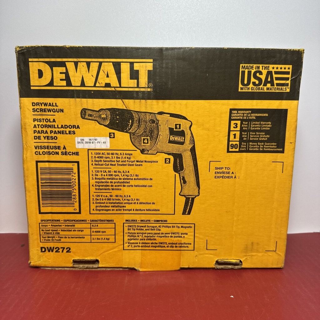 DEWALT DW272 VSR Drywall Screwdriver screwgun 6.3 Amp #1