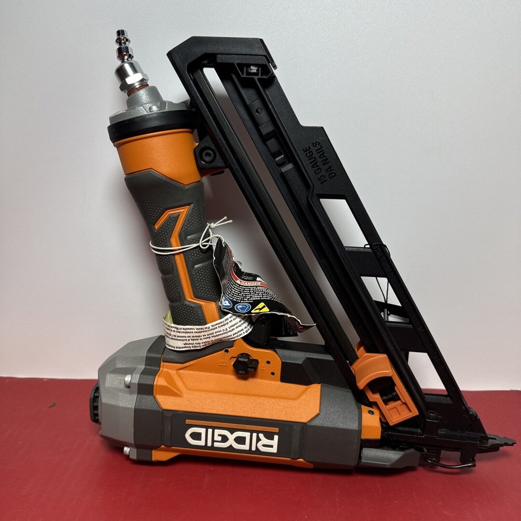 Ridgid 2 1/2 in Pneumatic 15 Gauge Angled Finishing Nailer W/ Bag Model R250AFF #1