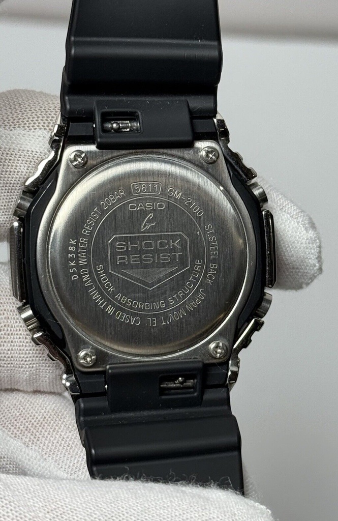 Casio Watch G-SHOCK GM2100 Men's Silver Case Black Band Watch -44.5mm #6