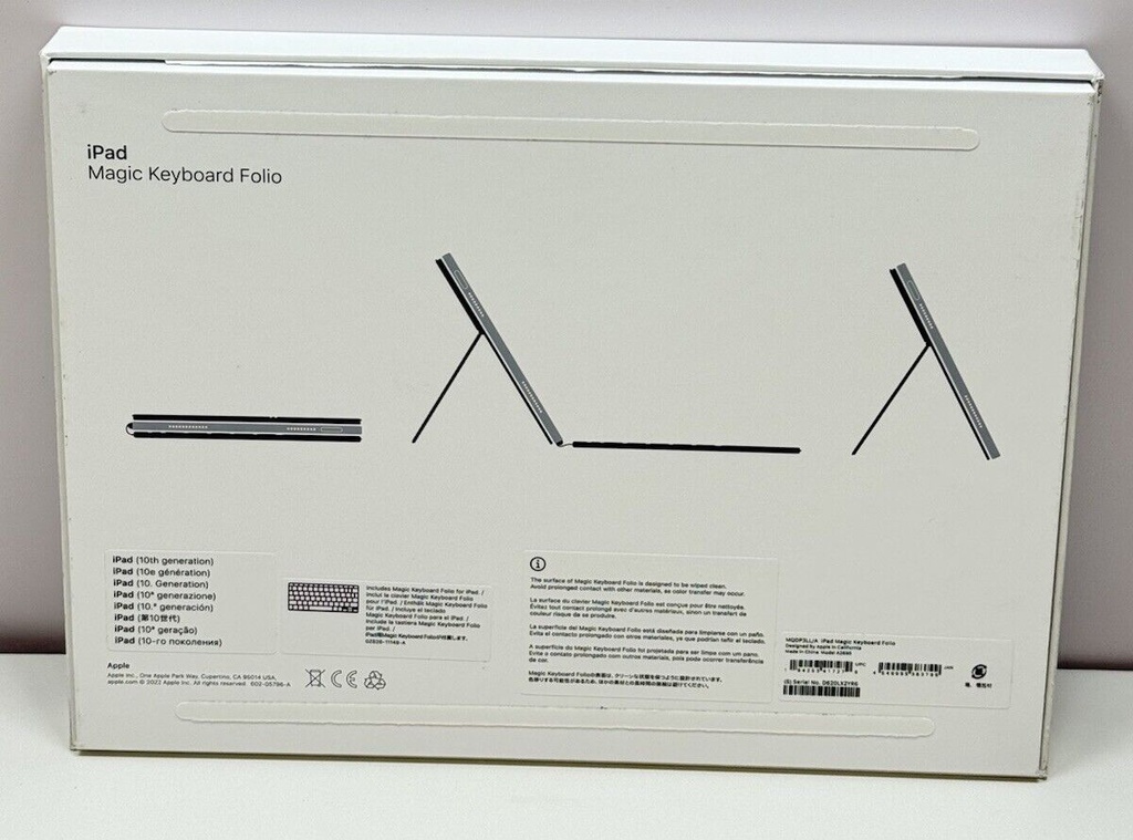 Apple Magic Keyboard 10.9" iPad 10th Gen White (MQDP3LL/A) Model A2695 - OpenBox #1