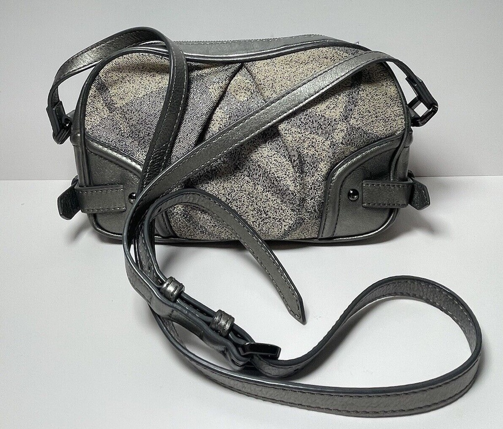 Burberry Pewter/Silver Crossbody - Leather/ Polyurethane Shiny Big Check #1