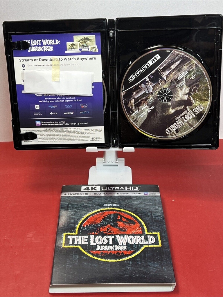 LOST WORLD JURASSIC PARK 2 4K ULTRA HD WITH SLIPCOVER! MINT! VALID INSERT #2