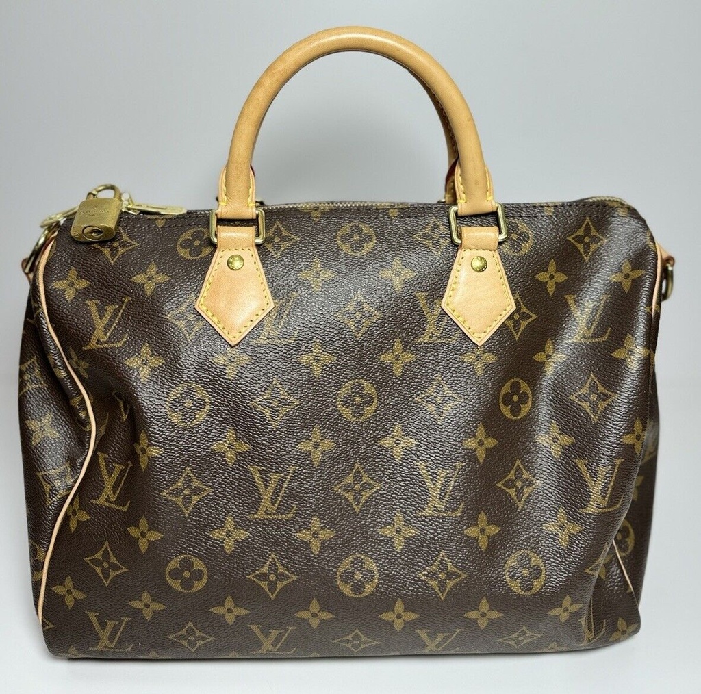 Louis Vuitton Speedy 30 Monogram Bandouliere  Shoulder Handbag #7