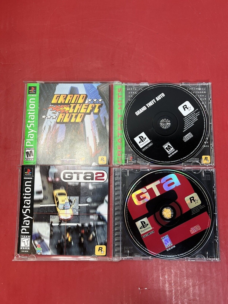 Grand Theft Auto (PlayStation 1 98) Green Label Grand Theft Auto 2 Black Label #2