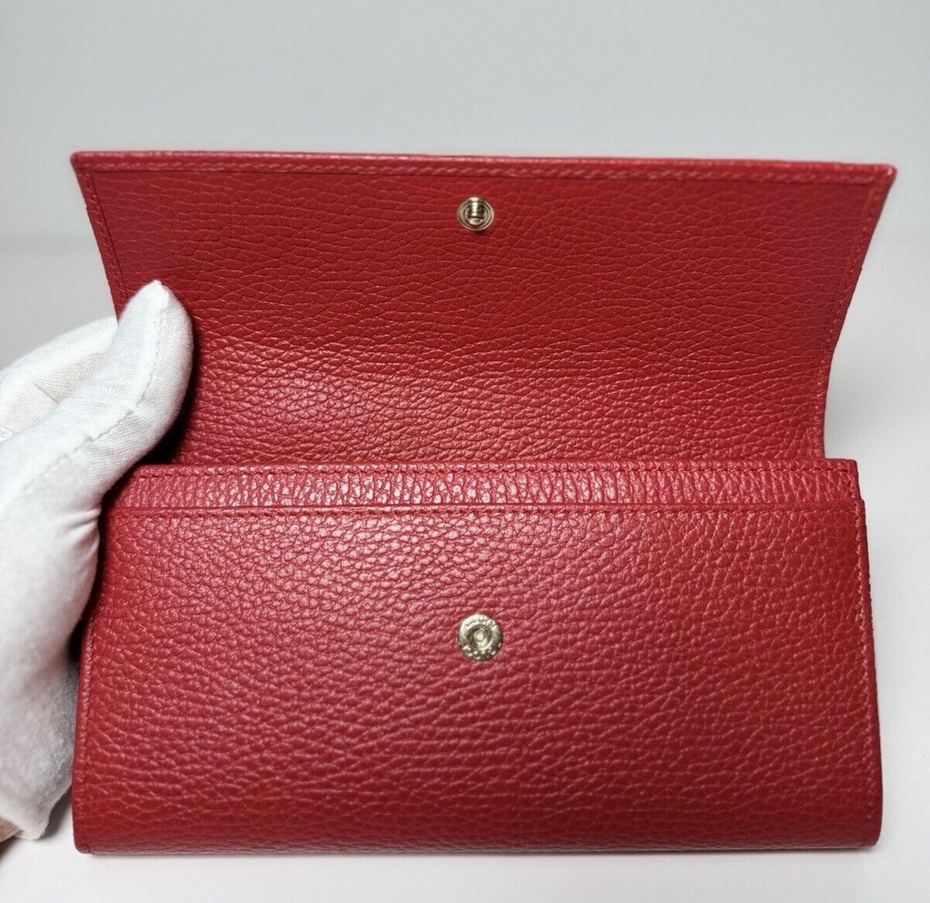 GUCCI Wallet Blossom Continental Leather 354496-2149 Red #4