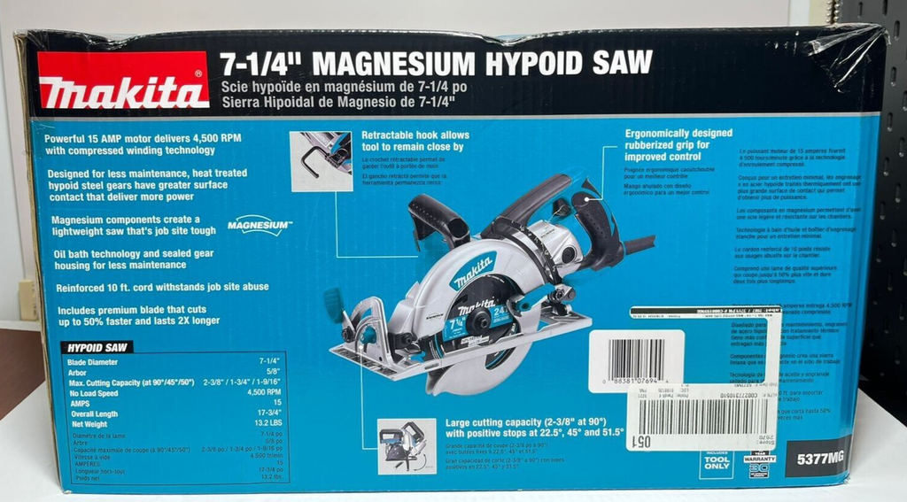 Makita 5377MG 7-1/4" 15A Corded Lightweight Magnesium Hypoid Circular Saw New #2