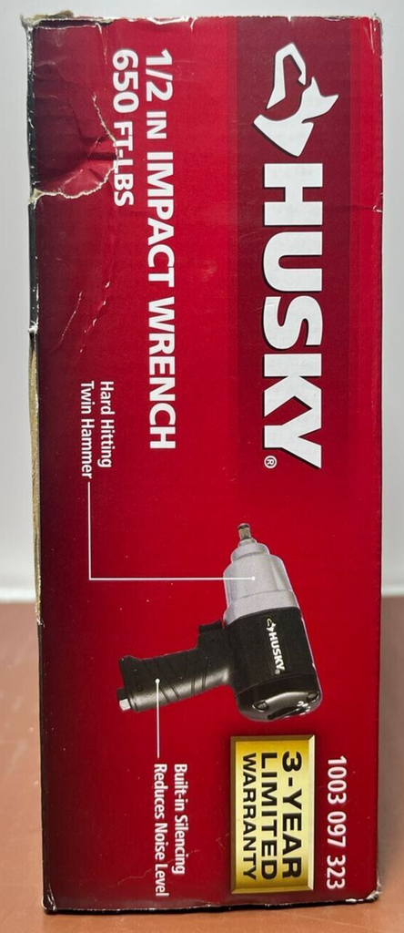 Husky 1003097323 1/2" Pneumatic 650 FT-LBS Impact Wrench  - Open Box #3