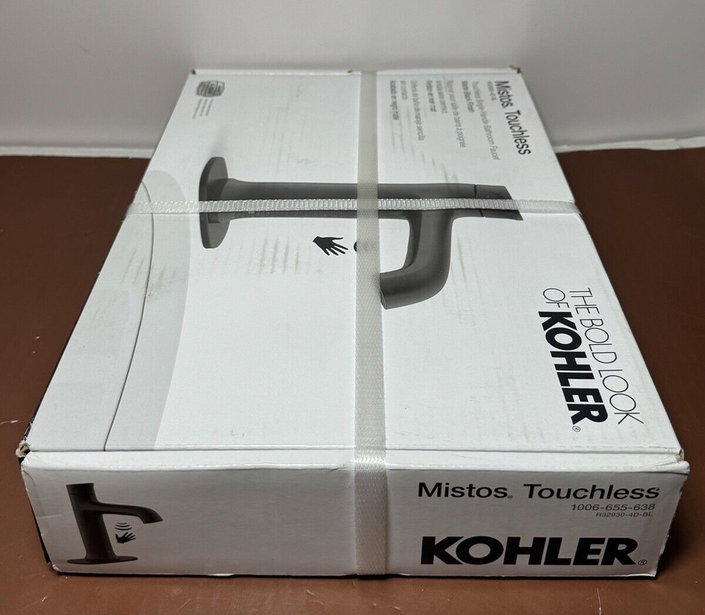 Kohler Mistos Touchless Matte Black Single Hole Bathroom Faucet 1006-655-638 New #3