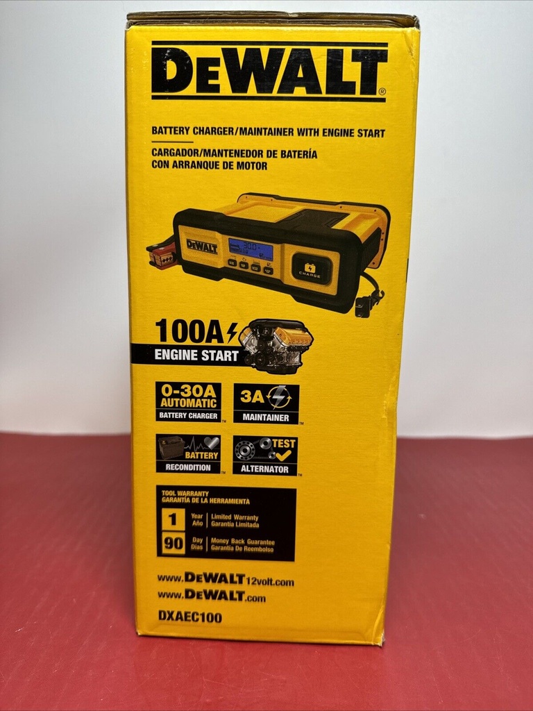 NEW DEWALT 100AMP ENGINE START 12V BATTERY CHARGER/MAINTAINER DXEC100 #3