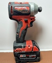 Milwaukee 2850-20 M18 Cordless Brushless 1/4" Impact Driver w/ M18 XC5.0 Battery used