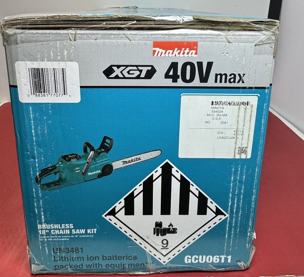 Brand New Makita 40V max XGT 18 Inch Chainsaw (GCU06T1) #3