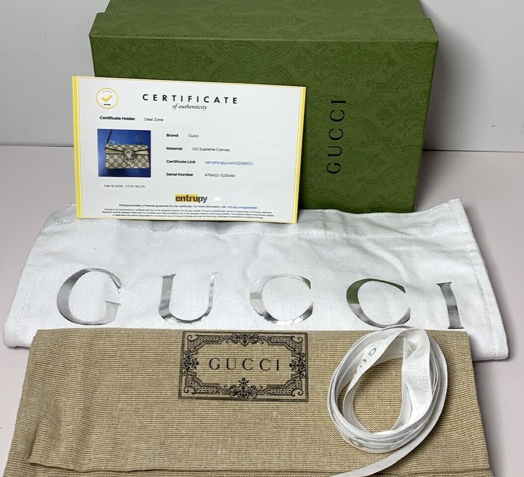 GUCCI Dionysus Super Mini GG Supreme Canvas Crossbody Bag -476432 #14