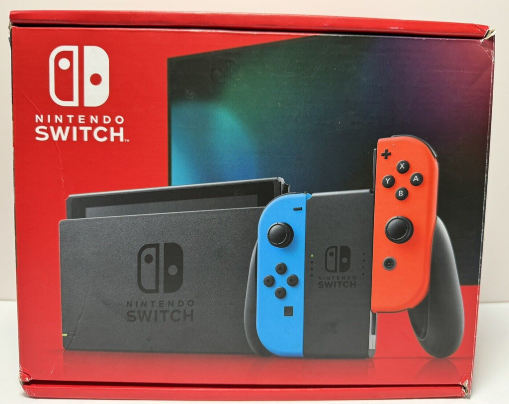 Nintendo Switch Neon Blue Red Joy-Con (HAC-001-01) Video Game Console #8