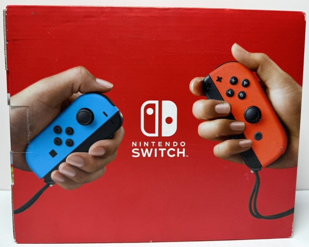 Nintendo Switch Neon Blue Red Joy-Con (HAC-001-01) Video Game Console #9