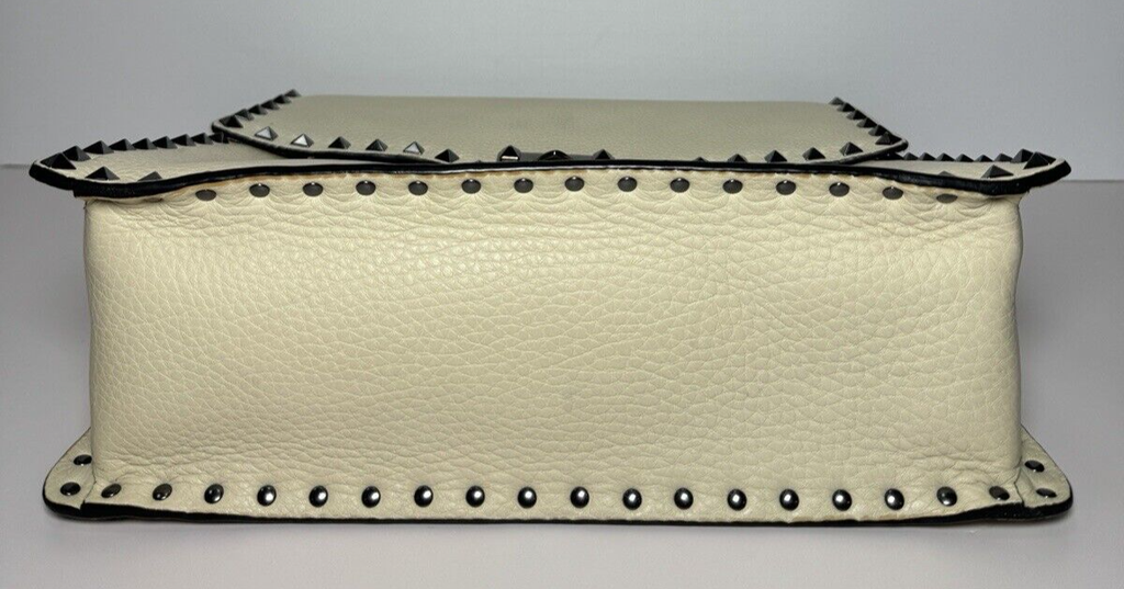 Valentino Rockstud Crossbody Shoulder Bag Grainy Calfskin Ivory #2