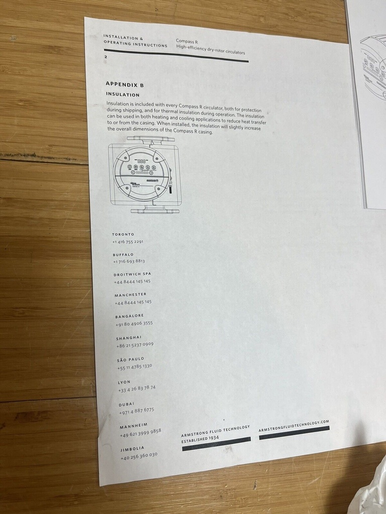 Armstrong 119381-113 R40-45DI Compass Circulating Pump Design Envelope Duct Iron #15