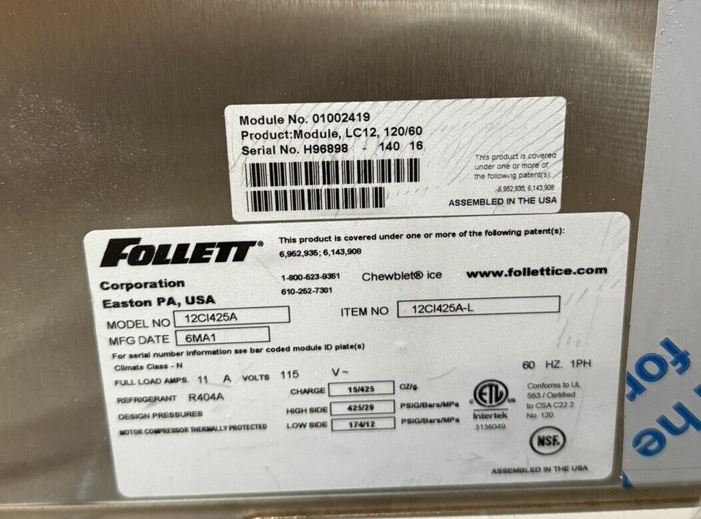 Follett 12CI425A-L 425 lb Countertop Water & Nugget Ice Dispenser #5