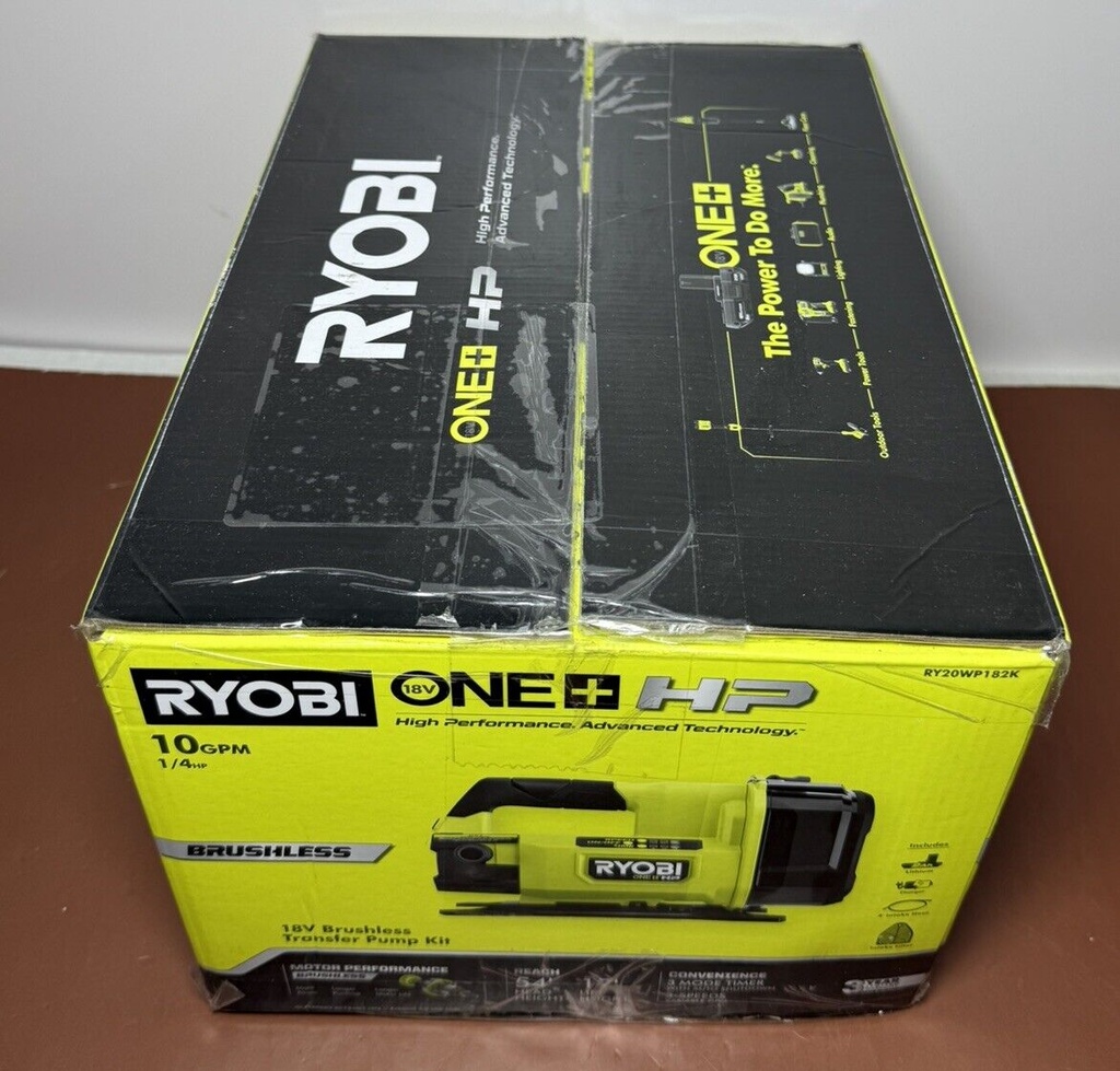 RYOBI ONE+ HP 18V 1/4 hp Cordless Battery Powered Transfer Pump +Batt &Charger #4