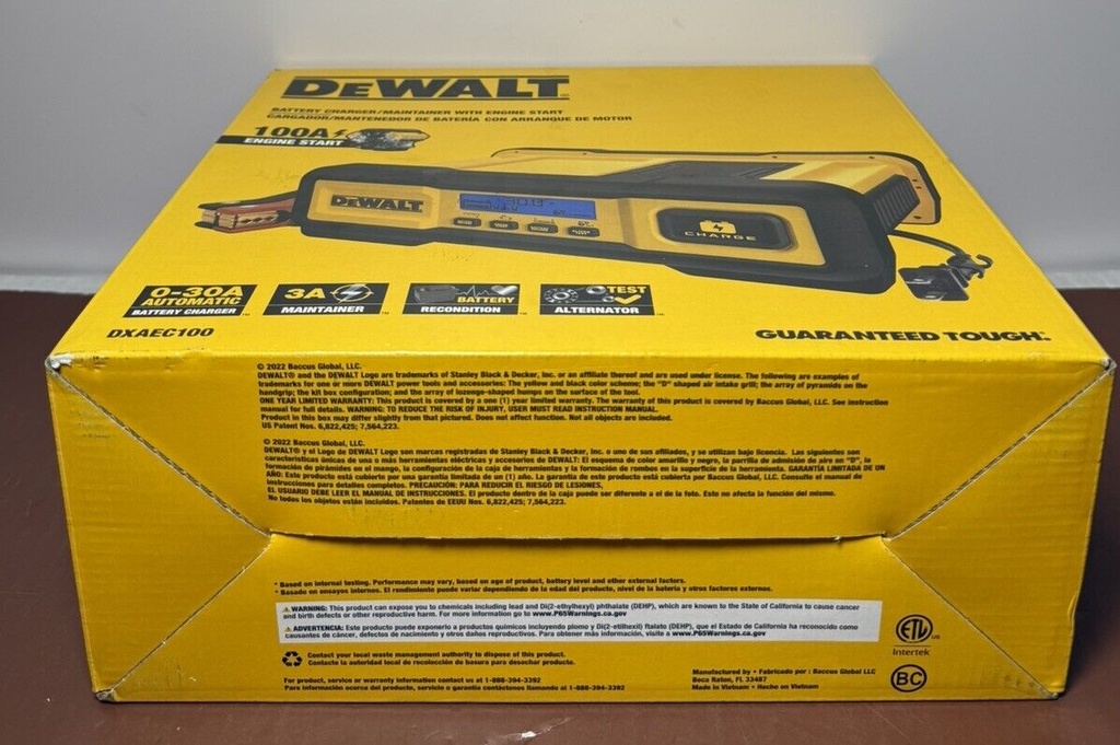 DeWalt DXAEC100 Battery Charger/Maintainer w 100A Engine Start #3