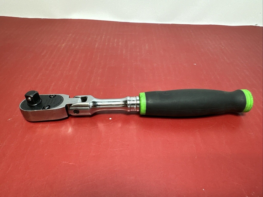 Snap-On fhf80a  3/8” drive flex head soft grip handle ratchet green #3