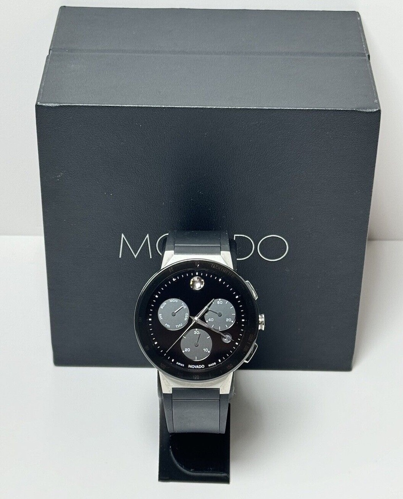 Movado Sapphire Chronograph 43mm Black Dial Quartz  11.1.14.1486 #11