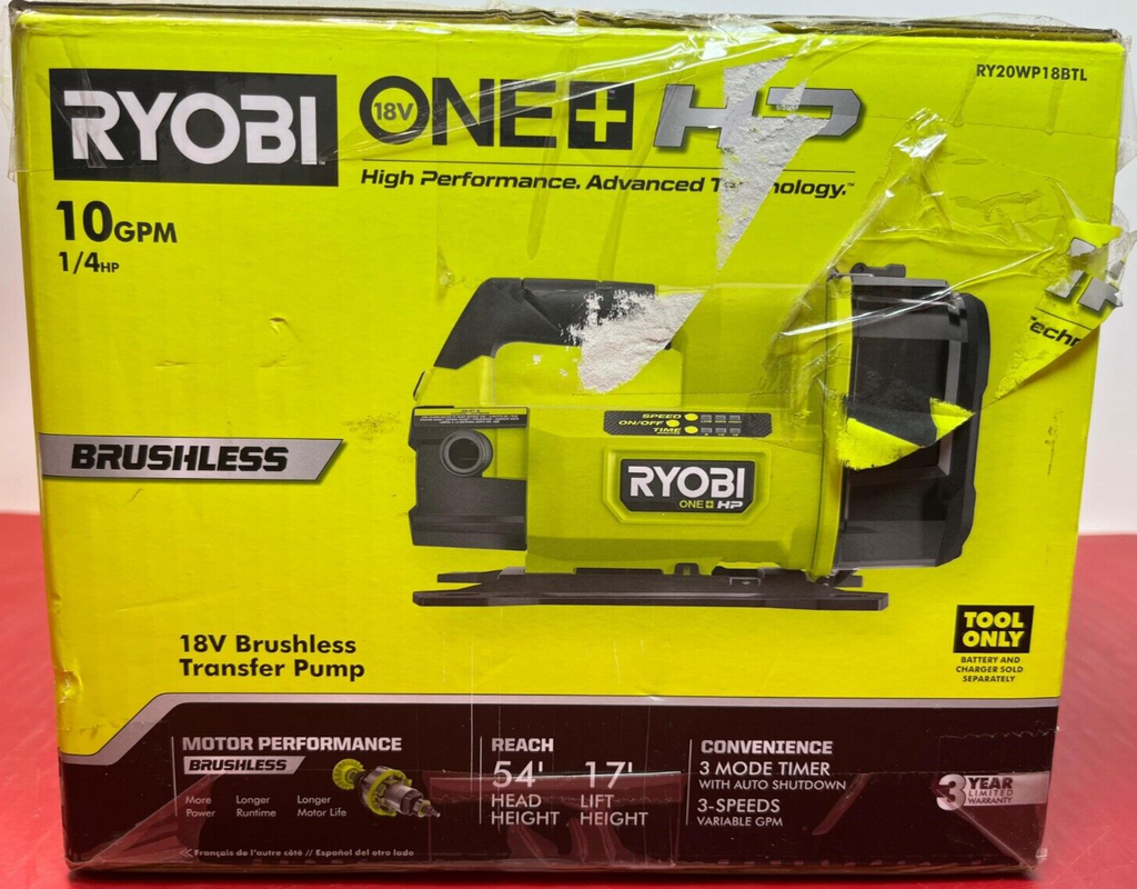 Ryobi RY20WP18BTL Cordless Battery Powered Transfer Pump TOOL ONLY NO BATTERY #3