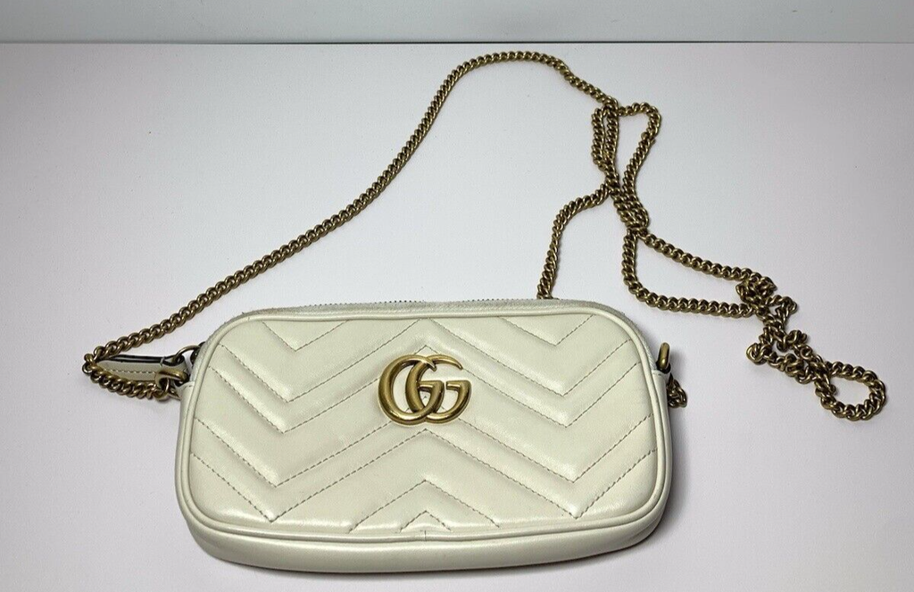 GUCCI Calfskin Matelasse GG Marmont Mini Bag #2