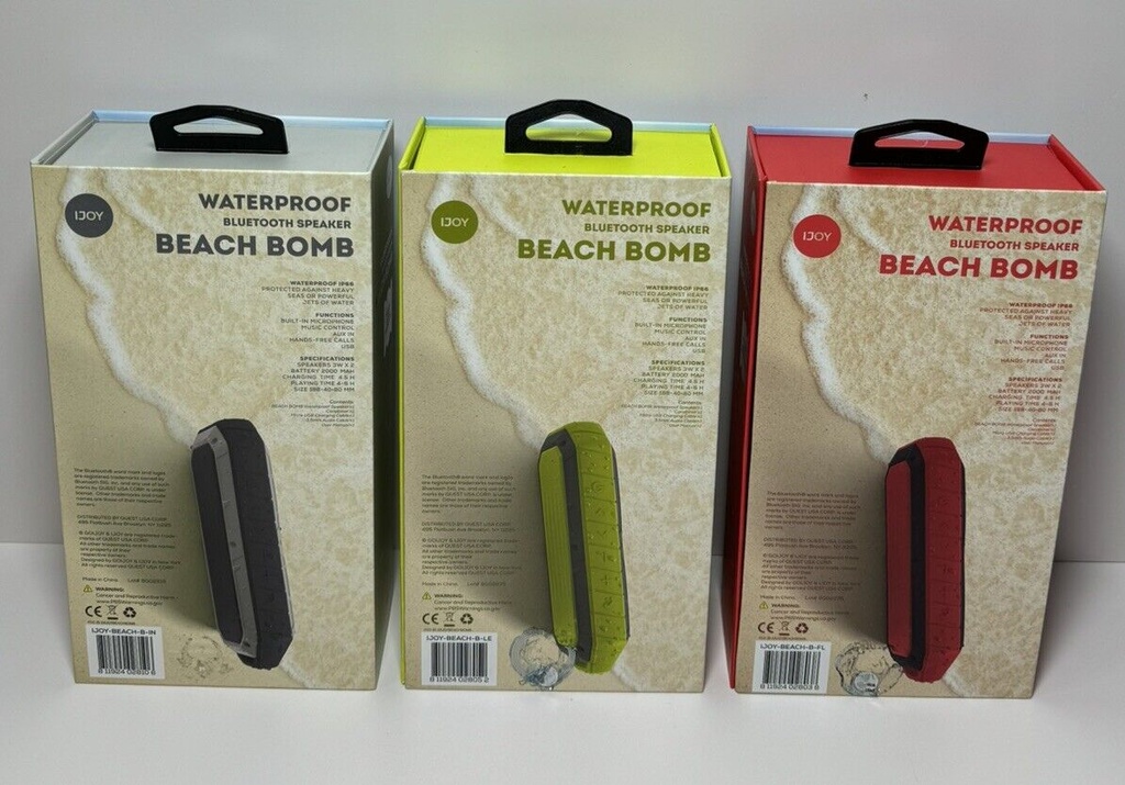 3 X IJoy Beach Bomb Ip66 Waterproof Portable Bluetooth Speaker #1