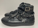 YSL SAINT LAURENT Studded High-Top Sneakers Size 35 Leather Black - 359804 buy