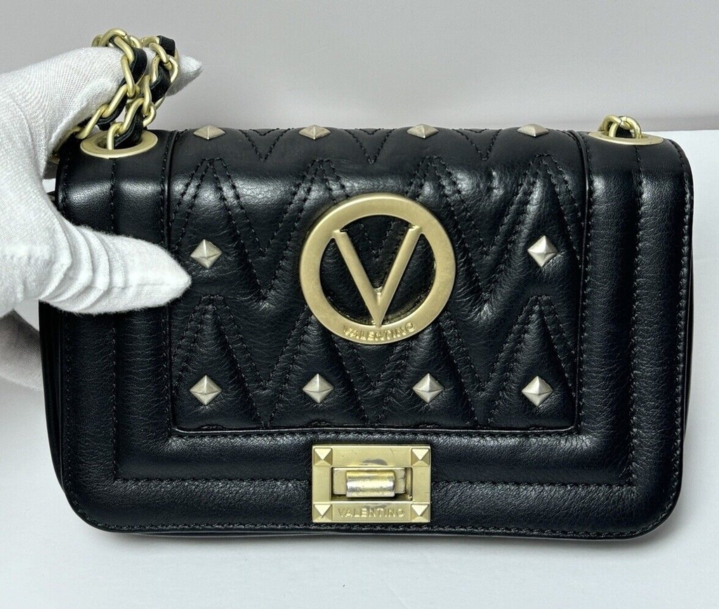 Valentino Chain Clutch Shoulder bag - Black leather - Gold Hardware #5