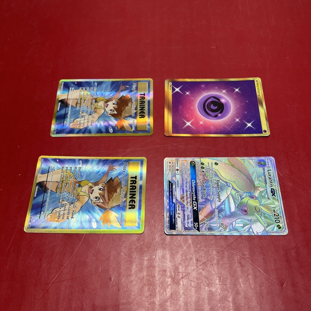 Pokemon Secret Rare Lot, Psychic Energy, Misty's Determination, Lurantis #1