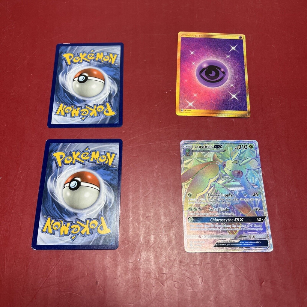 Pokemon Secret Rare Lot, Psychic Energy, Misty's Determination, Lurantis #4