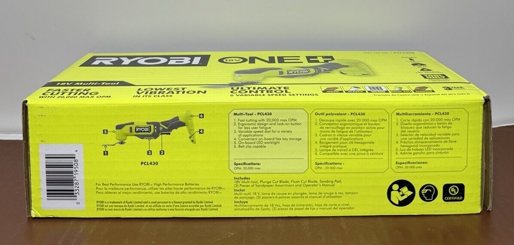 Ryobi PCL430B 18V One+ Cordless Oscillating Multi-Tool #4