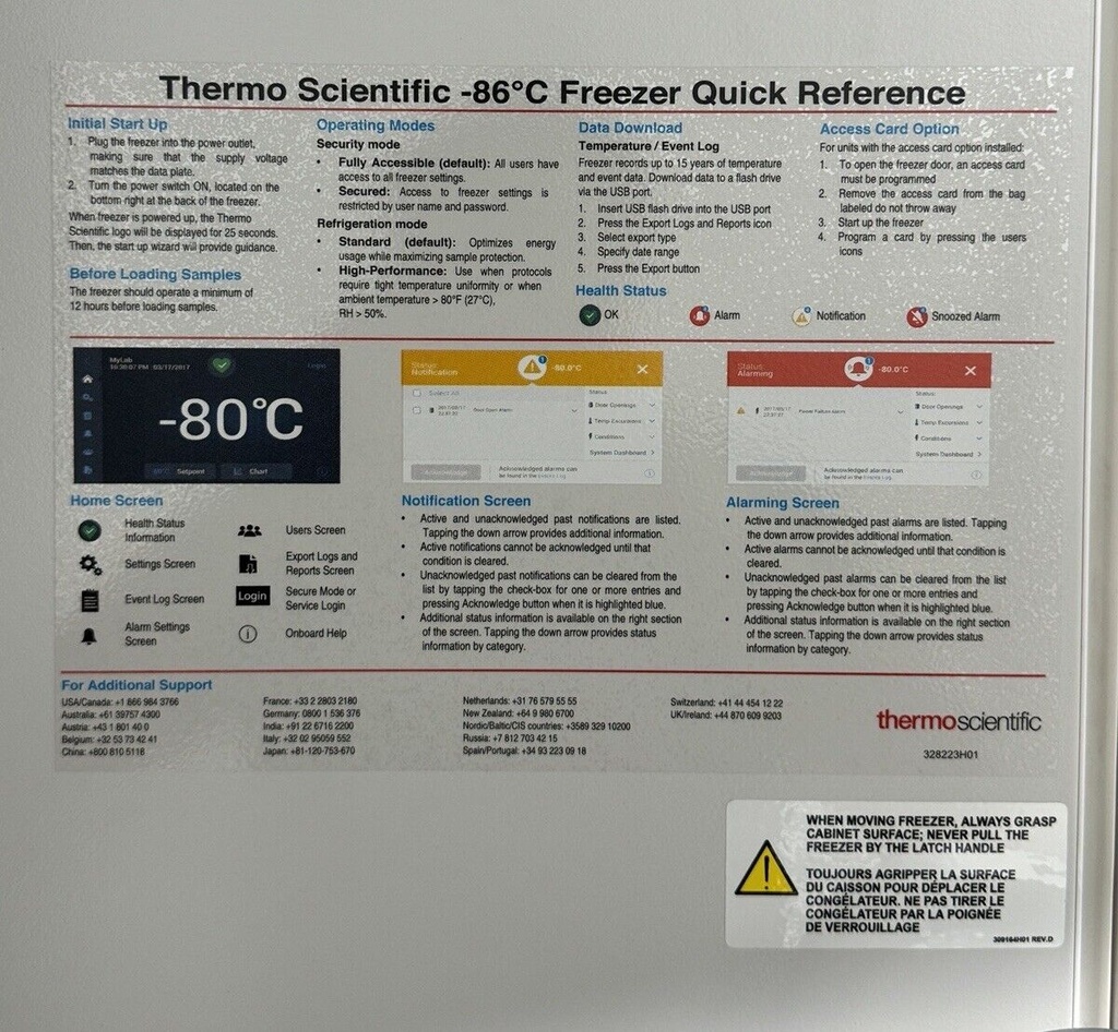 Thermo Fisher Scientific CU-FT RLE40086A -80C LAB Freezer; 115V #5