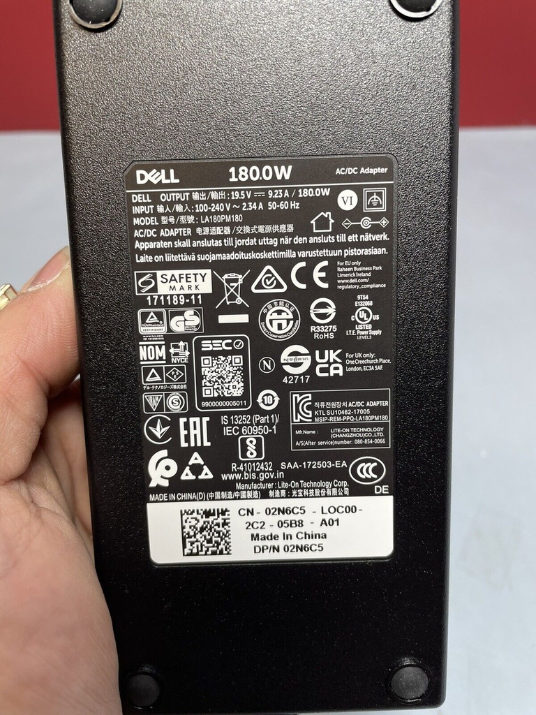 Genuine Dell 180W Laptop Charger AC Adapter Power LA180PM180 19.5V OEM #1