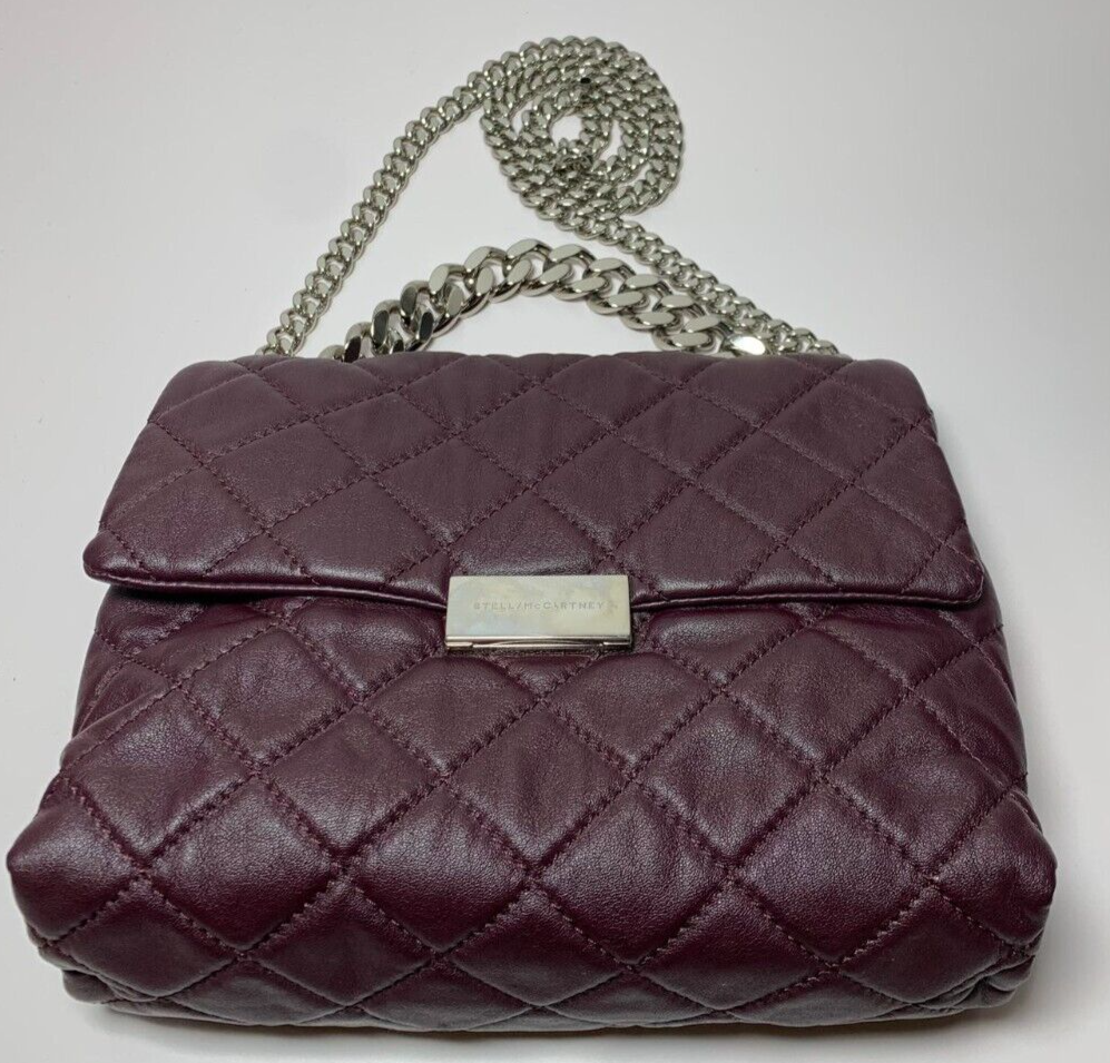 Stella McCartney Purple Soft Quilted Faux Leather Mini Beckett Bag #1