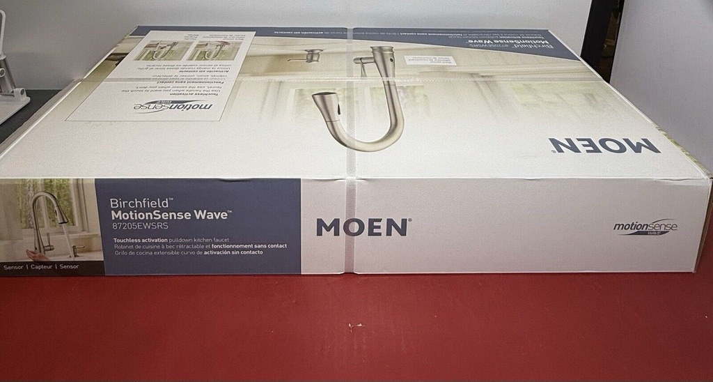 NEW - Moen 87205EWSRS Birchfield Touchless Activation Pulldown Kitchen Faucet #4