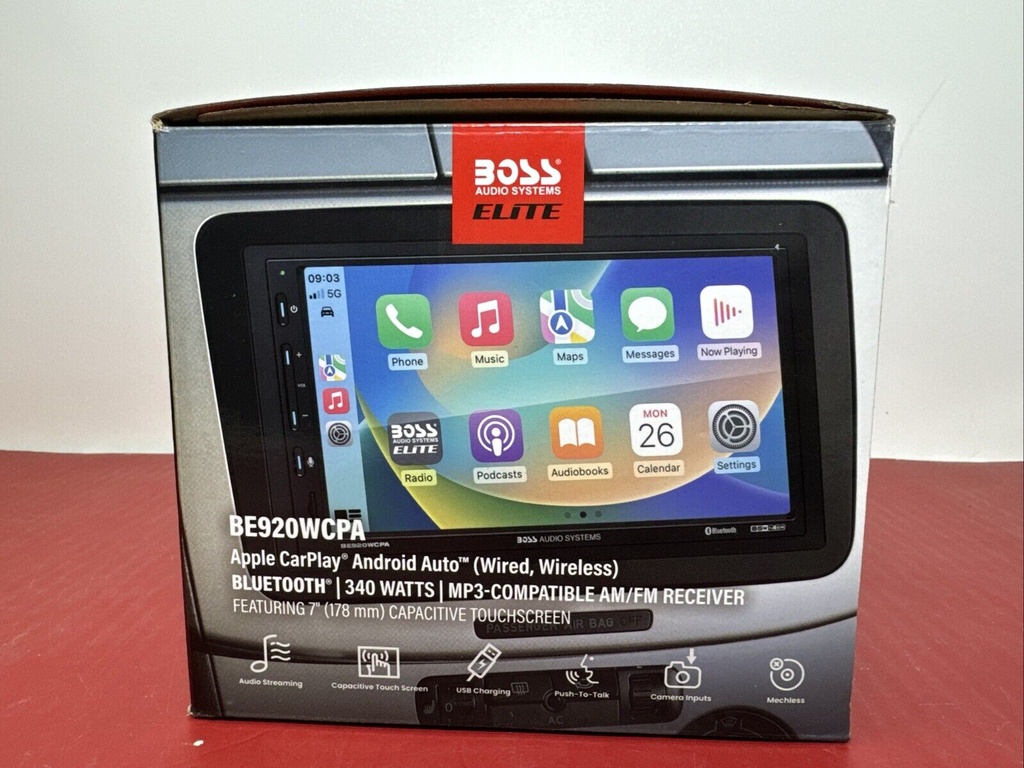 BOSS Audio Elite BE920WCPA 7" NEW WIRELESS Apple CarPlay/Android 2DIN Car Stereo #1