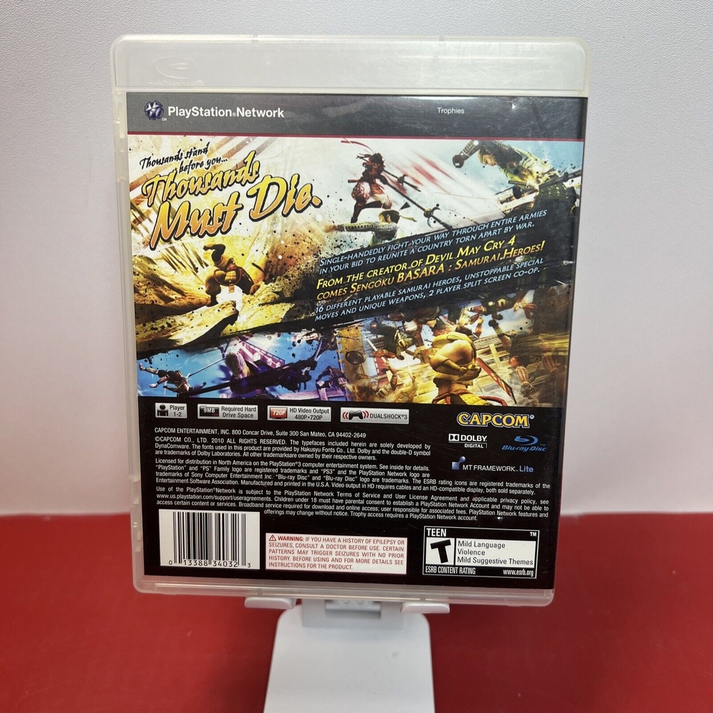 Sengoku Basara: Samurai Heroes (Sony PlayStation 3, 2010) TESTED! CIB #1