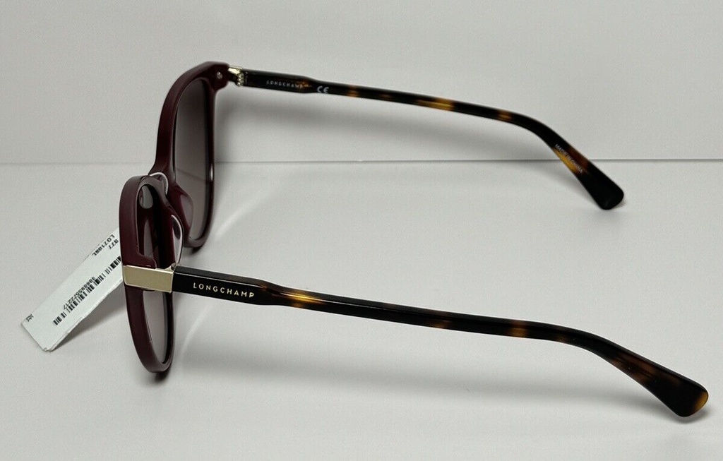 NEW Longchamp LO718S-601-56 BURGUNDY Sunglasses Havana Temples #1