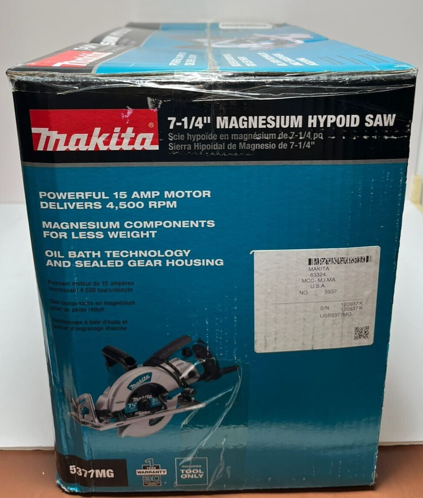 Makita 5377MG 7-1/4" 15A Corded Lightweight Magnesium Hypoid Circular Saw New #1