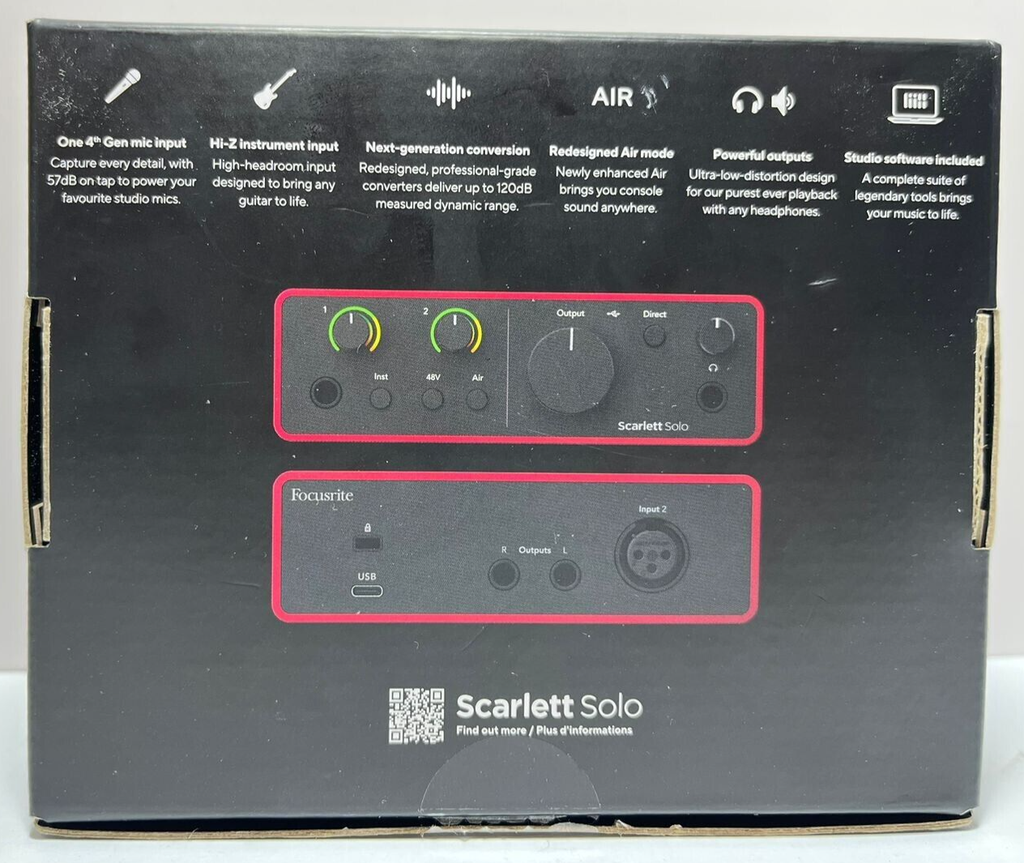 Focusrite Scarlett Solo USB-C Audio Interface (4th Generation) #1