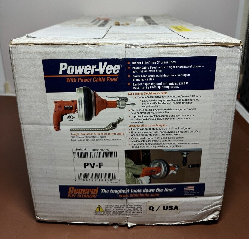 General Wire Power-Vee; Basic Unit w/ 25'x1/4" Down Head Power Cable Feed #3