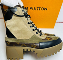 Louis Vuitton Women's Laureate Platform Desert Boots Suede Monogram EU 38/US 7.5 in Boston, MA