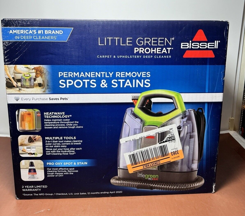 BISSELL Little Green ProHeat Portable Carpet Cleaner 2513G -Brand New #2