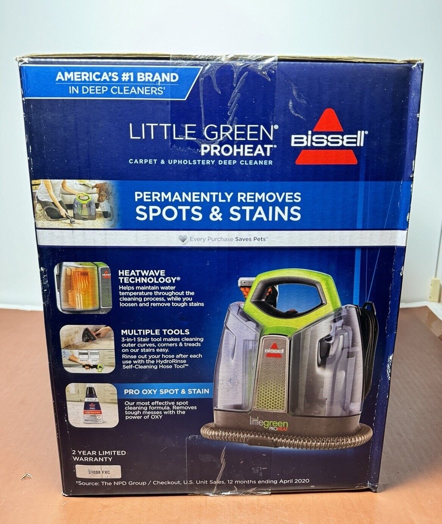 BISSELL Little Green ProHeat Portable Carpet Cleaner 2513G -Brand New #3