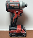 Milwaukee 2850-20 M18 Cordless Brushless 1/4" Impact Driver w/M18 2.0Battery used