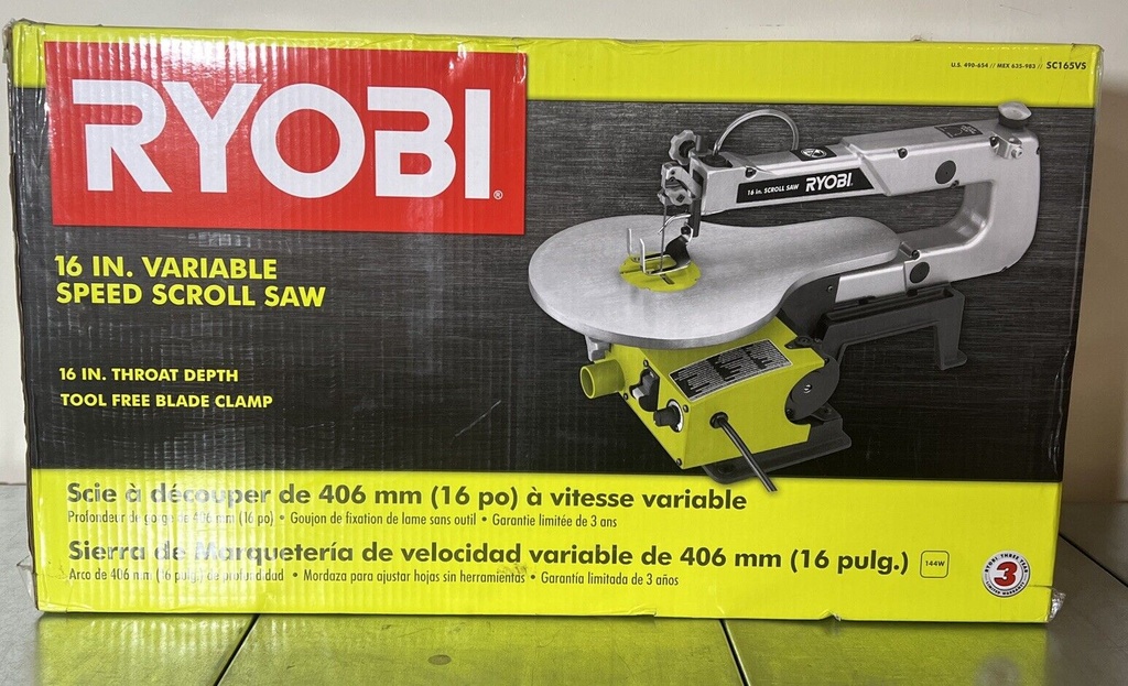 NEW RYOBI 16" Variable Speed Scroll Saw SC165VS #1