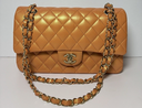 Chanel Orange Iridescent Medium Double Flap Bag buy